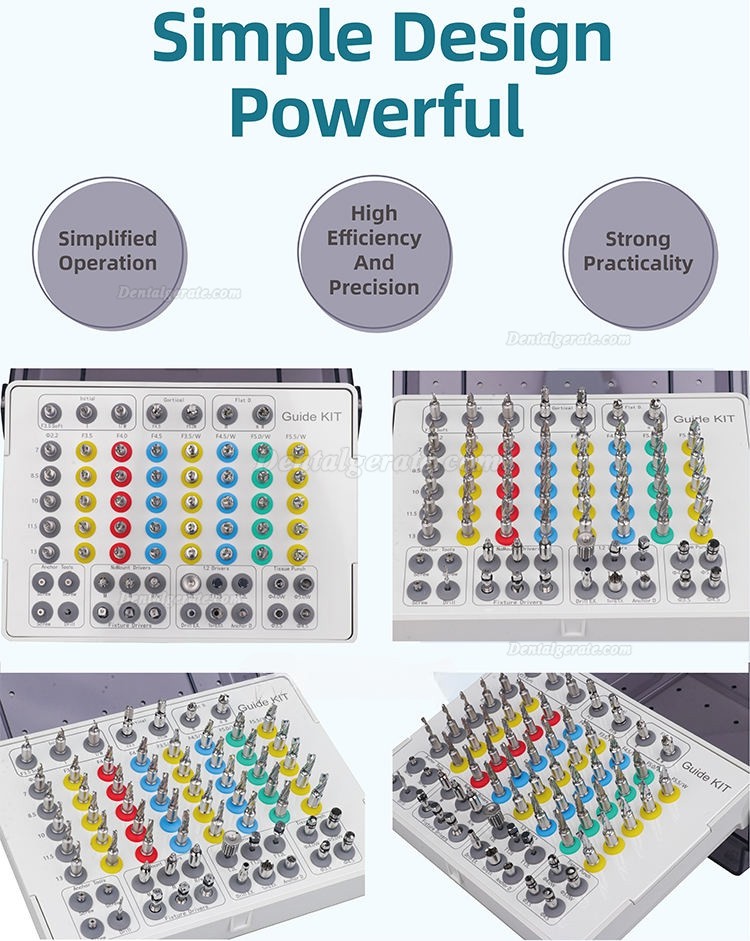 Universal-Implantat-F&uuml;hrungssets Gewebestanzf&uuml;hrungs-, Reibahlen-, Anker- und Bohrf&uuml;hrungsset